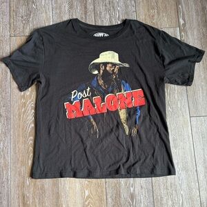 Post Malone Posty Co Graphic Band Tee XXL Black Western Cowboy Shirt